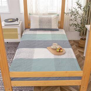 简全床棉褥套三件套纯棉床垫子学生宿舍套印花约全棉床褥家用厂家