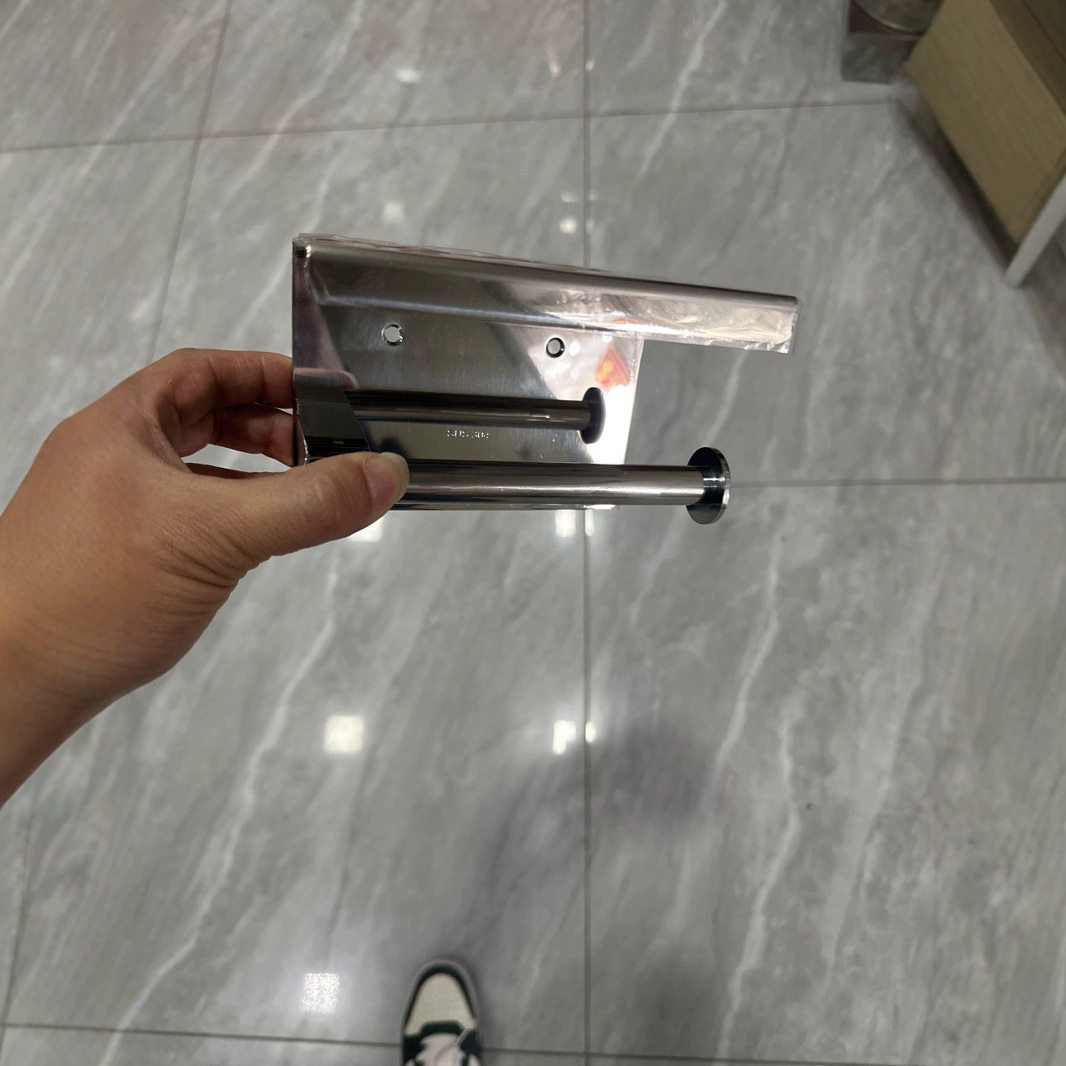 304不锈钢免打孔厕纸架