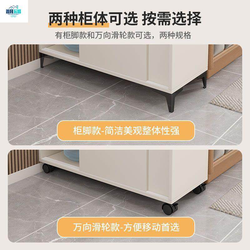 多功能实木沙发边边柜岩板几客厅XJV轻奢侧柜边沙柜发隔断柜置物
