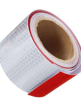 货车反光贴5cm车检红白反光胶带PC车身警示交通标反光膜安全背胶