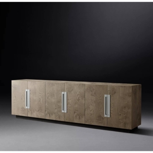 RH家具入户玄关柜美式复古实木餐边柜家用现代简约衣柜轻奢落地柜