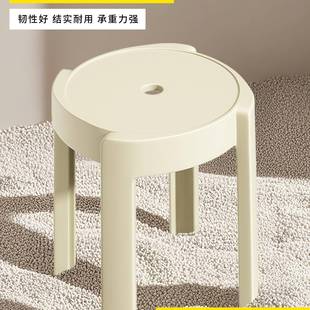 塑料凳子家DEM加厚可叠客放圆凳结耐用实高板凳人备用用胶凳餐桌