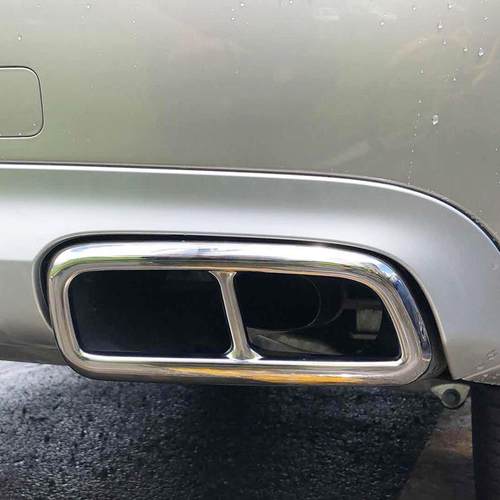 沃尔XC60/S090SDA/XC9专用改装不锈钢四装出尾喉沃饰贴XC60尾喉贴