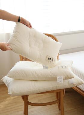 6L儿枕芯单枕头只简约纯棉面料护颈UBF低度枕48A*74cm单童人枕