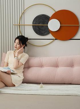 冬新款床头泰迪绒三角垫榻榻米靠床头靠垫纯舍色宿靠背可秋WUT拆