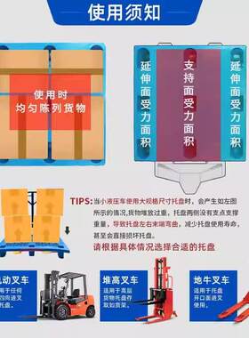 格网料双面塑叉车加托盘厂家堆码货架塑胶卡板物流专用WGSM-X-1厚