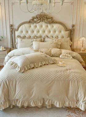 厚宝宝绒件床LKI盖加棉四套双面绒保暖婴儿绒夹床上用品厂家