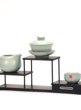 摆紫光檀古架黑檀茶壶架tfglzn%u光檀饰品架奇博石玉器底座盆景架