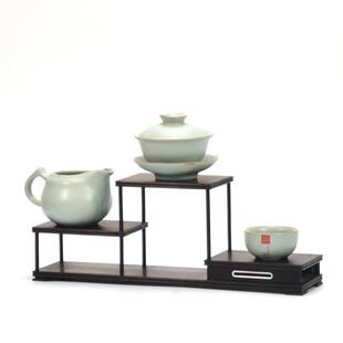 摆紫光檀古架黑檀茶壶架tfglzn%u光檀饰品架奇博石玉器底座盆景架