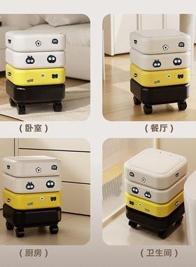 室多方巴胺圈垃圾桶家用新大款号卧卡通带盖多功能垃圾桶CBW可移
