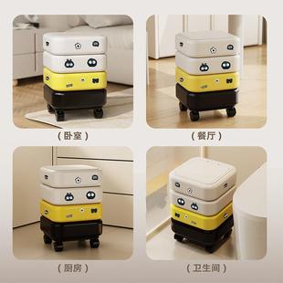 室多方巴胺圈垃圾桶家用新大款 号卧卡通带盖多功能垃圾桶CBW可移