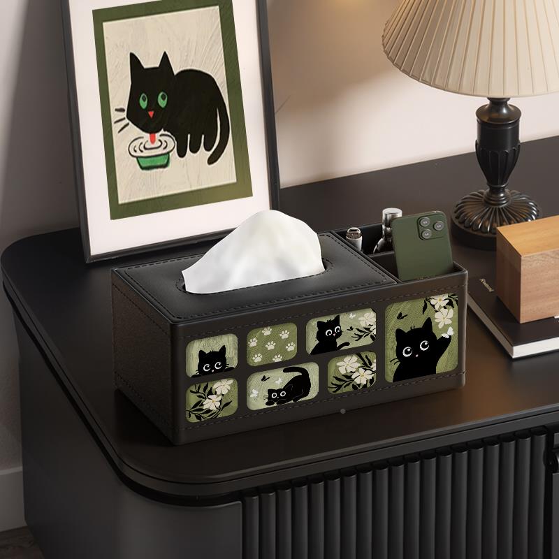 中古风高档纸巾盒遥生控器收纳盒客抽厅YFD茶几桌面卫生纸盒古覆