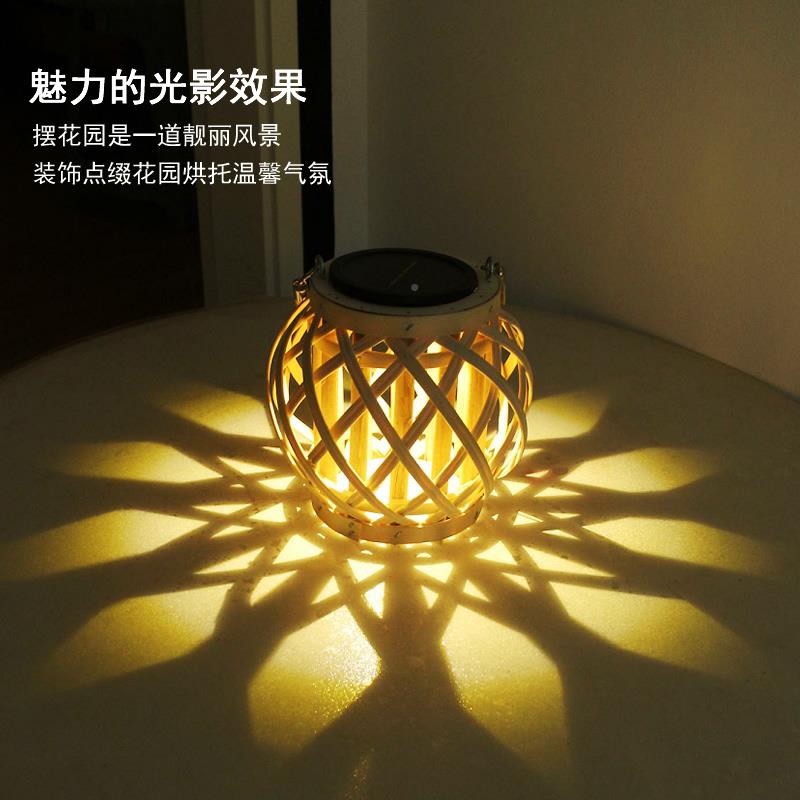 款园太阳能手吊灯户外挂新树小夜灯室内花庭院阳台氛围编御奥（家