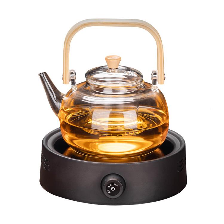 煮茶茶具套装电陶玻璃养生壶烧水功夫茶炉杯NT-299竹茶花茶壶泡茶