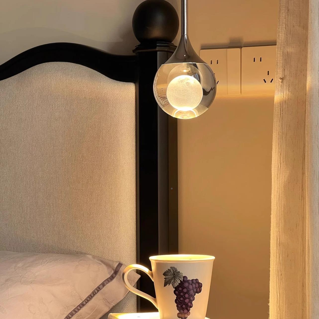 红薯同款001】卧室头玄关水晶小床小吊灯简约餐厅吧台轻奢【别墅