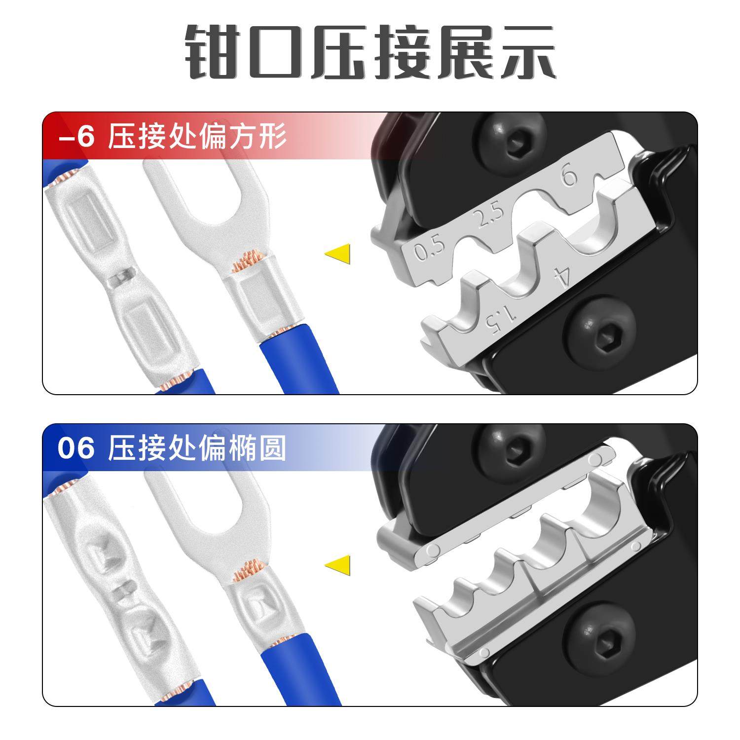 S压N-6/SN-06裸端子压线CLAMPLUS钳子O裸T/UT铜端鼻子SNB/BN子接