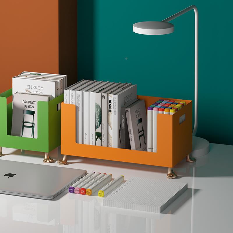 [空喵喵]ins书桌纳置物架面猫爪收20210426收纳盒简之约小型书架