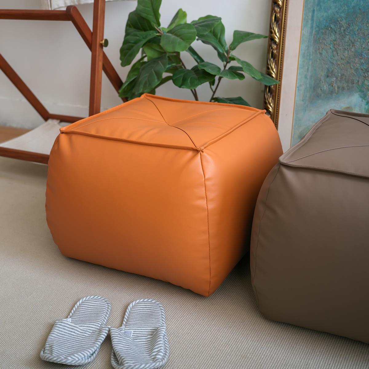 蒲日式地OXD上地垫坐墩皮质榻榻团米垫子北坐欧板飘窗加厚坐墩免