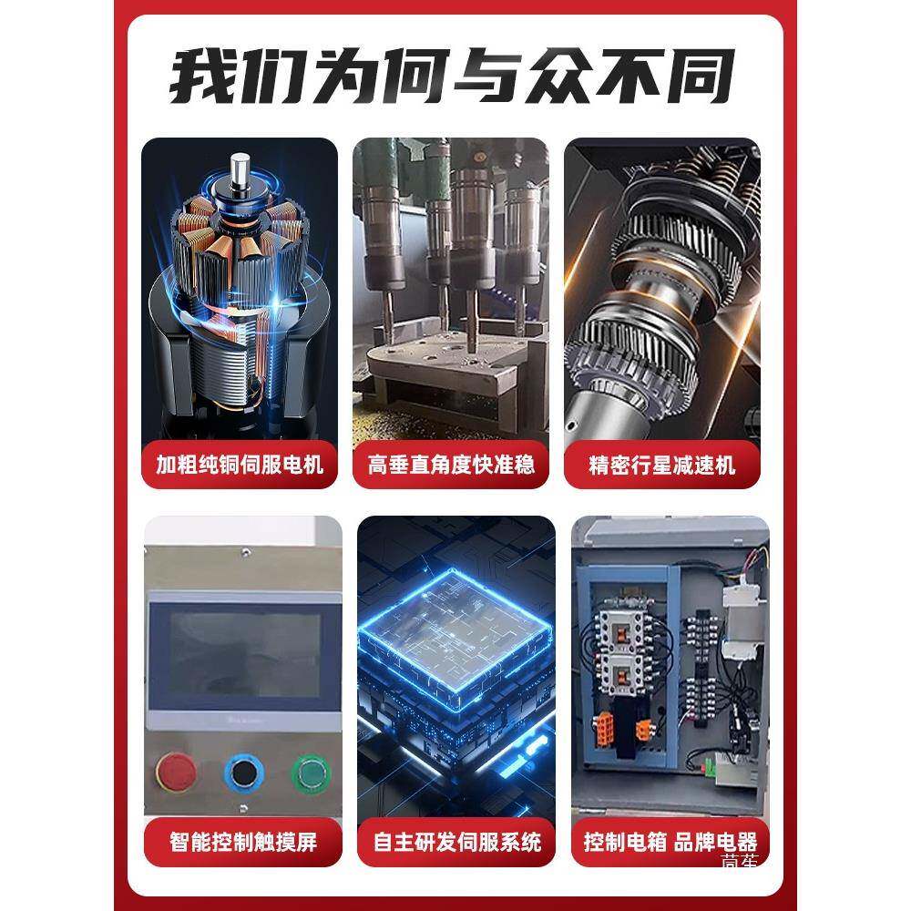 伺服全自动牙丝机台式电动攻机数控多轴孔多多头thj#u+hl双头功牙