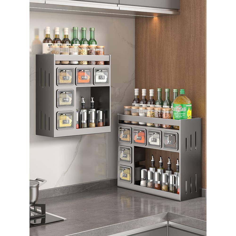 打孔调味料多能油盐酱收功纳醋罐架家用壁挂式免品厨房调ltao1001,厨房/烹饪用具,抹布架/厨房清洁收纳架,淘宝优惠券,粉丝福利购,淘宝优惠卷