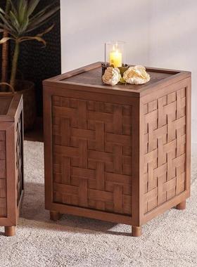 中风古复式古沙发几茶边几客厅家用收纳储物箱角几RIA轻奢床头置