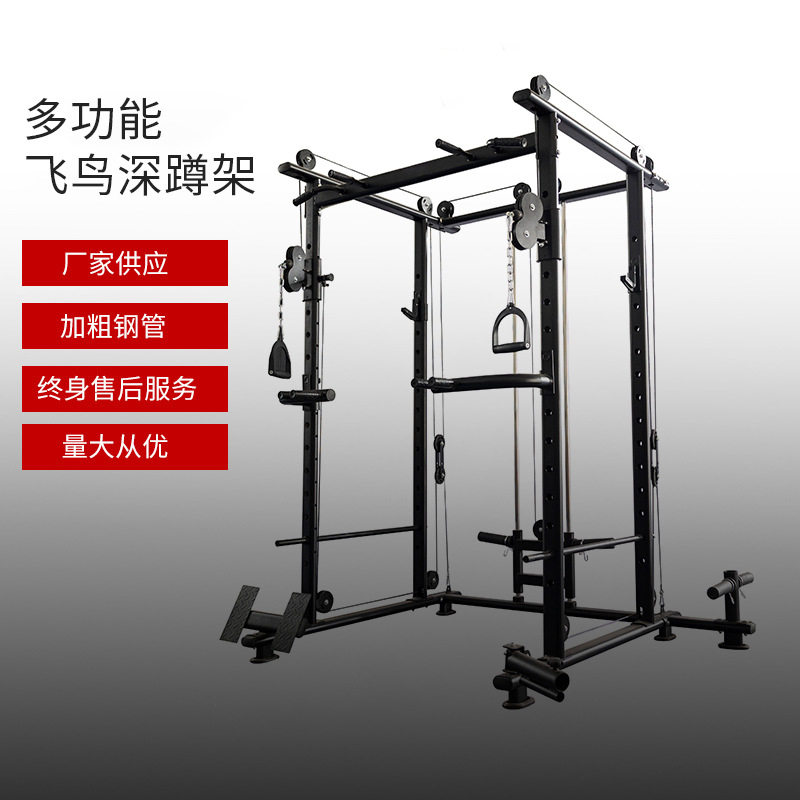 多功能小飞鸟深蹲架卧推架家用杠铃架商用框式龙门架综合训练器材