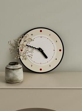 法式奶钟油钟表挂客风厅IJT约现代大气2025新款网红钟表卧室简超