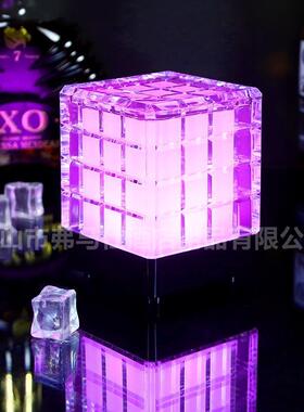 酒吧KTV充电魔方台灯创力ld装饰桌面意亚156克小方灯清吧氛围小e