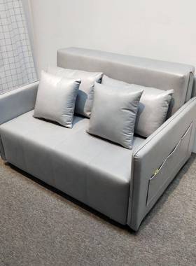 两储物休发床小户型34043书房午简易折叠功能用科技布双人沙发床