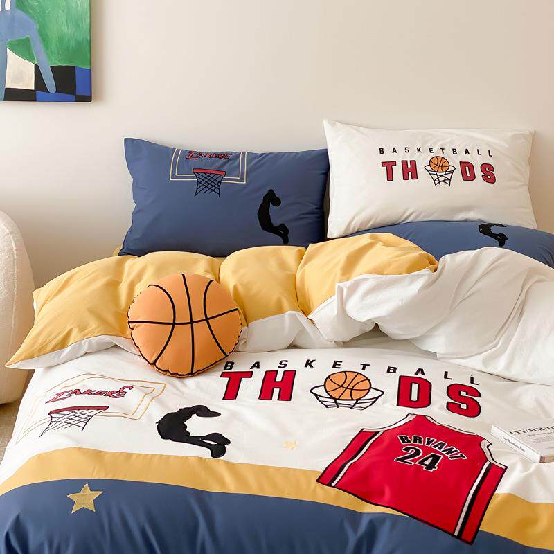 高端A类洗棉四件套2床0水25新款清新可爱通儿童单被套床品卡FYP4