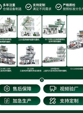 厂直供AB背A高机速吹膜家BZV农用膜超市塑料薄膜心袋吹膜机