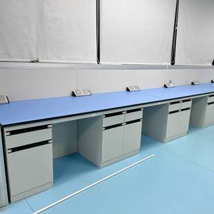 实验室工作台钢木实验台理化板操作台全钢试验台物理化学实验桌