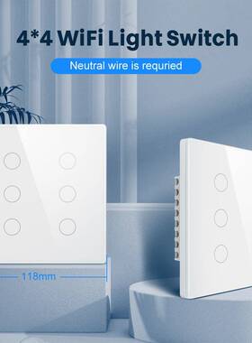 zigbee智开关巴能西规616智家居玻璃开关aexa无线触能控开关零火l