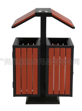 质分圾桶双桶户A267外公园别墅小区街道烟灰垃类收木纳不锈钢垃圾