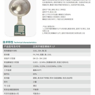 反拱型爆破片泄爆片爆破膜