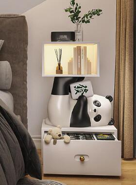 物可爱熊猫床头柜落通地灯BJ1993C一体男孩孩儿童房卧室卡床边落