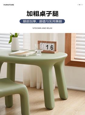 儿幼儿园餐桌组椅小IGR凳子矮凳家用靠背椅塑料饭桌合写字童桌椅