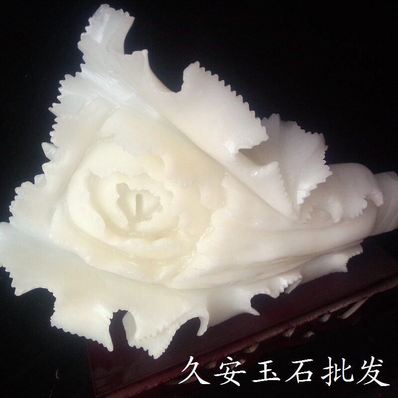 汉白玉大号白菜摆件家居装饰