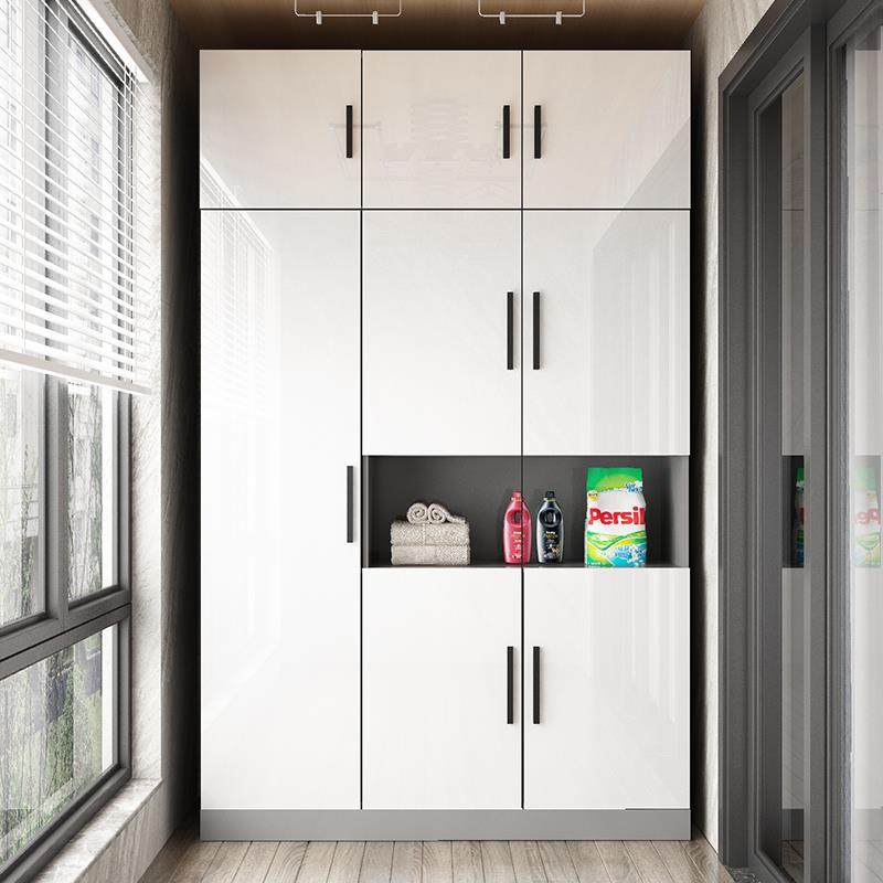 8V置定制YXR阳台柜储物柜防晒水大容量防飘窗物柜收纳柜杂物柜靠