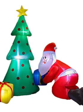 圣诞节充气庭院饰活动派对发装光布日置具73611圣诞老道人恐龙气