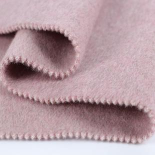 新款 布料双面卡丝混阿色PMX桑蚕羊毛大衣面料 现货10兔毛尔巴风格