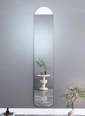 超窄全简身子贴墙自粘免打孔家MBW用镜壁挂墙约装穿衣客厅饰入户