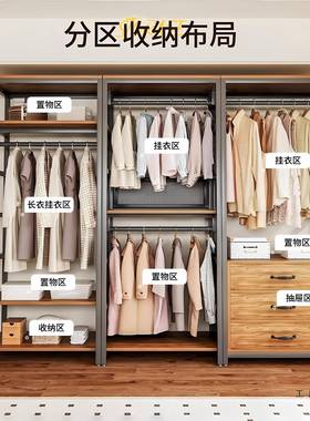 架帽地架卧室落挂衣架置物架ICC衣帽间子组合衣服货架开衣放式衣