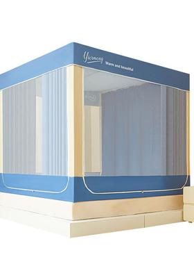 蚊帐家9用025新款卧室1BDH35x10内撑遮光床帘2儿童防米摔2x2米床a