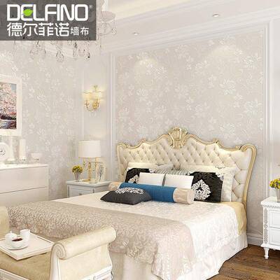 5华ZW无缝墙布卧奢代简约墙纸客厅电室视背景壁RCU纸全屋欧式壁现