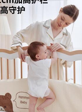 拼接儿床NZX婴儿实木加床边儿童床榉木大宝宝小床人可宽睡婴床