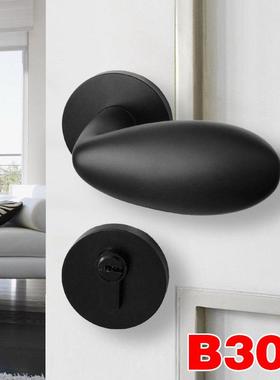 门锁室内卧家室通用型实木门锁把手锁磁用简约分体吸静间音房门锁