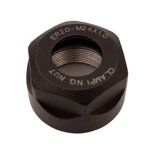 M24 1雕刻机械细牙螺母ER20A 1压帽 M19 数控精雕机主轴螺帽ER16A