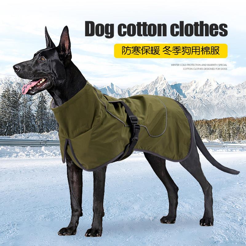 秋冬新款狗衣服加绒金毛萨摩耶边境牧羊犬中大型犬帅气棉服宠物用