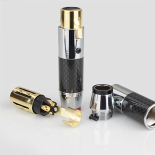 声韵hifi发烧碳纤维卡侬头全铜镀金卡农插头音频平衡线XLR公母头
